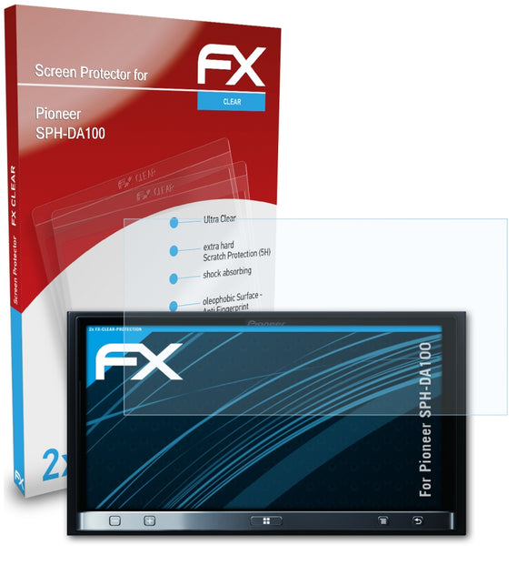 atFoliX FX-Clear Schutzfolie für Pioneer SPH-DA100