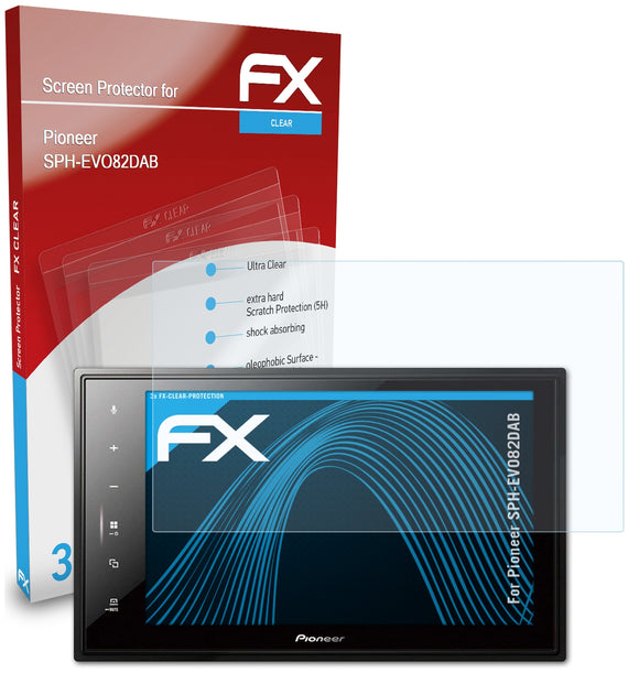atFoliX FX-Clear Schutzfolie für Pioneer SPH-EVO82DAB
