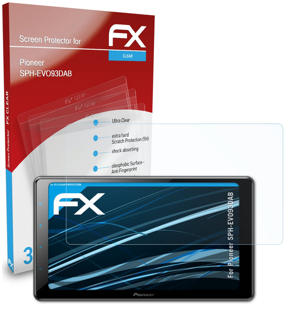 atFoliX FX-Clear Schutzfolie für Pioneer SPH-EVO93DAB