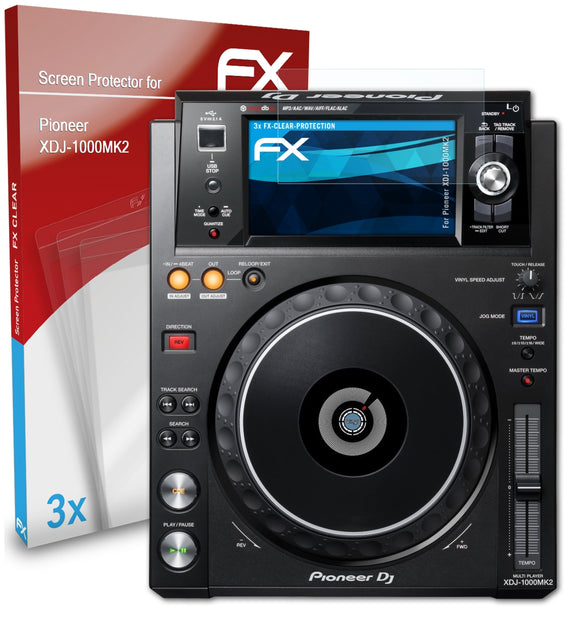 atFoliX FX-Clear Schutzfolie für Pioneer XDJ-1000MK2