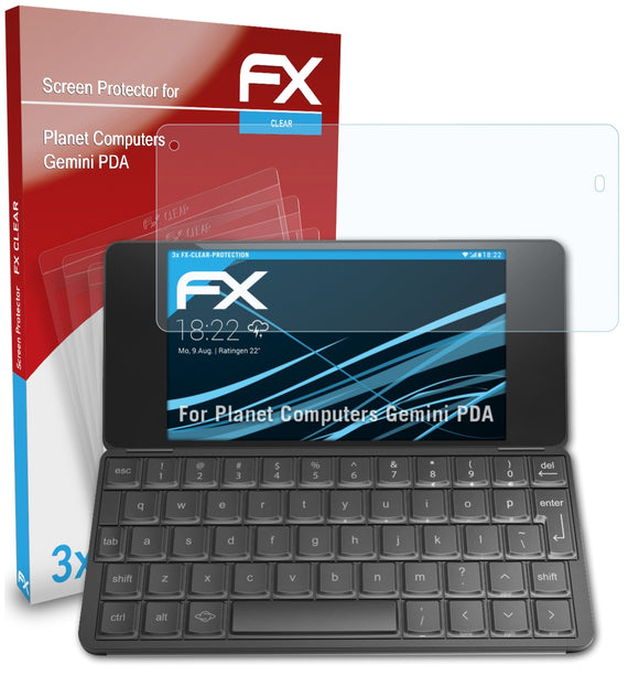 atFoliX FX-Clear Schutzfolie für Planet Computers Gemini PDA
