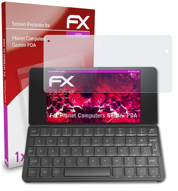 atFoliX FX-Hybrid-Glass Panzerglasfolie für Planet Computers Gemini PDA