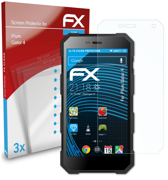 atFoliX FX-Clear Schutzfolie für Plum Gator 4