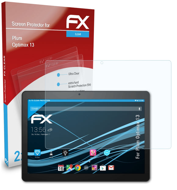 atFoliX FX-Clear Schutzfolie für Plum Optimax 13