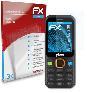 atFoliX FX-Clear Schutzfolie für Plum Tag 2 3G