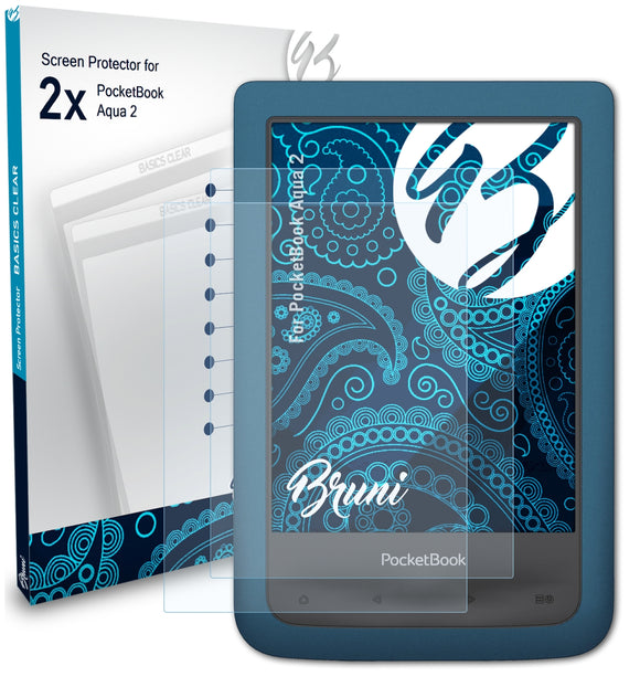 Bruni Basics-Clear Displayschutzfolie für PocketBook Aqua 2