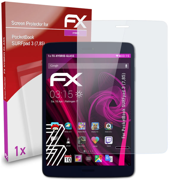 atFoliX FX-Hybrid-Glass Panzerglasfolie für PocketBook SURFpad 3 (7,85)