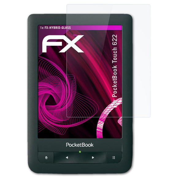 atFoliX FX-Hybrid-Glass Panzerglasfolie für PocketBook Touch 622