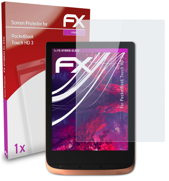 atFoliX FX-Hybrid-Glass Panzerglasfolie für PocketBook Touch HD 3