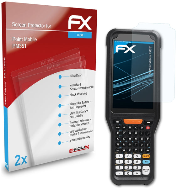 atFoliX FX-Clear Schutzfolie für Point Mobile PM351