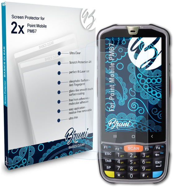 Bruni Basics-Clear Displayschutzfolie für Point Mobile PM67