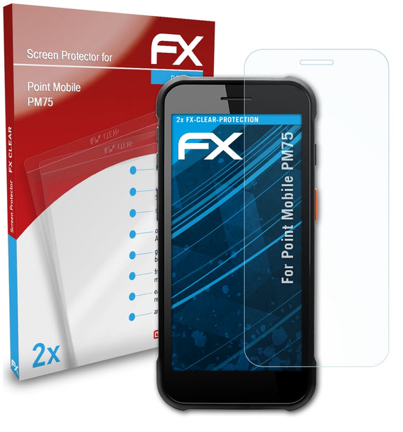 atFoliX FX-Clear Schutzfolie für Point Mobile PM75