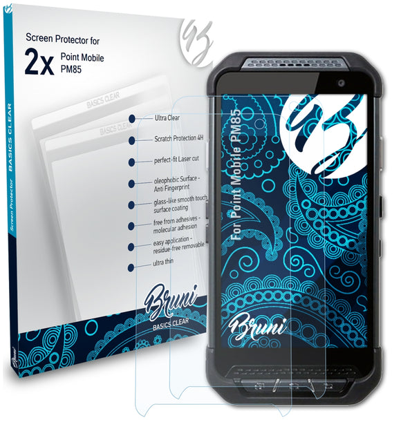 Bruni Basics-Clear Displayschutzfolie für Point Mobile PM85