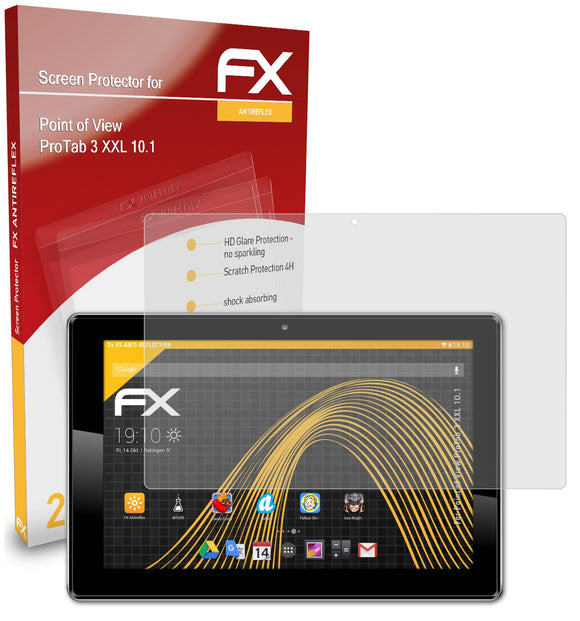 atFoliX FX-Antireflex Displayschutzfolie für Point of View ProTab 3 XXL 10.1