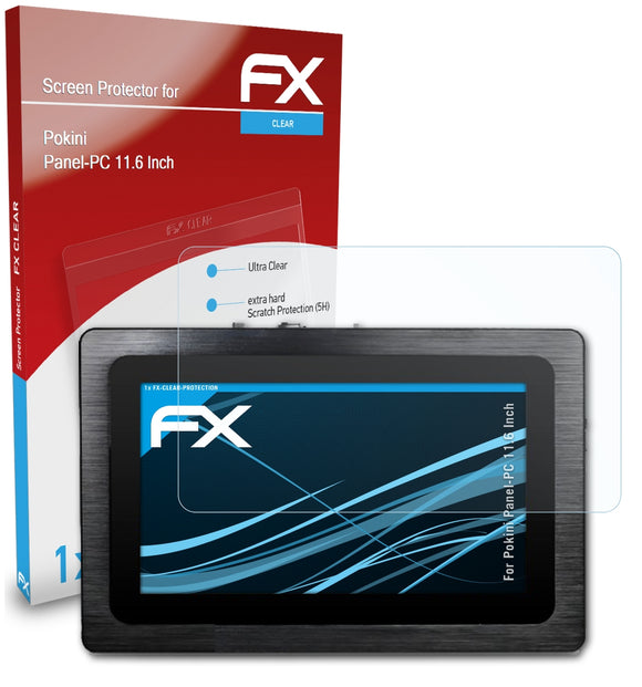 atFoliX FX-Clear Schutzfolie für Pokini Panel-PC 11.6 Inch