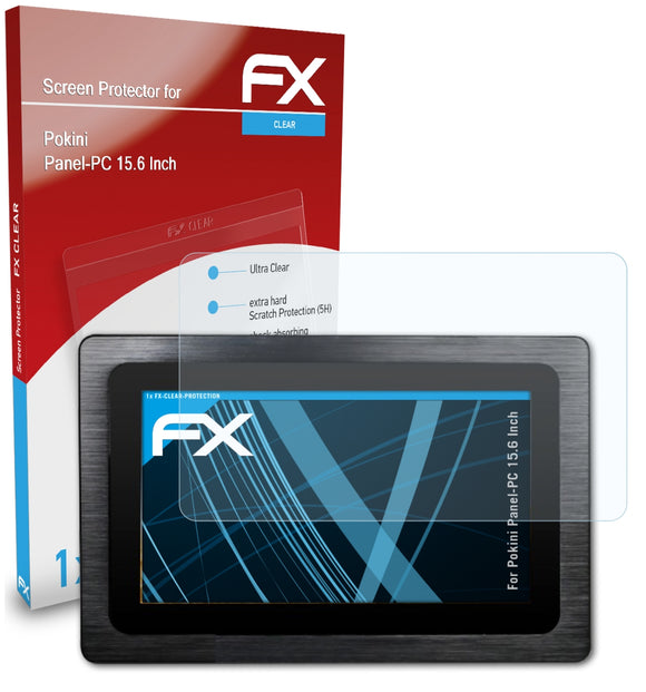 atFoliX FX-Clear Schutzfolie für Pokini Panel-PC 15.6 Inch