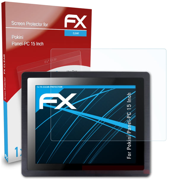 atFoliX FX-Clear Schutzfolie für Pokini Panel-PC 15 Inch