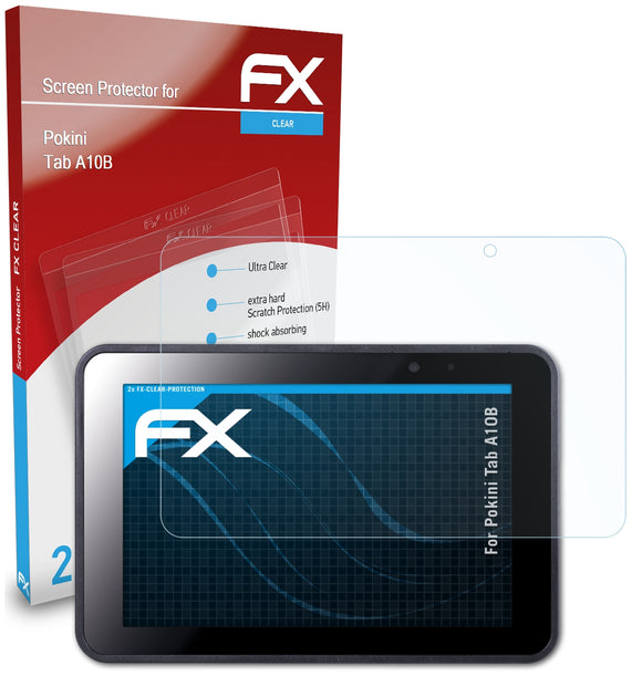 atFoliX FX-Clear Schutzfolie für Pokini Tab A10B