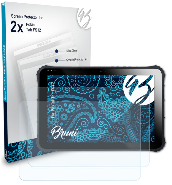 Bruni Basics-Clear Displayschutzfolie für Pokini Tab FS12