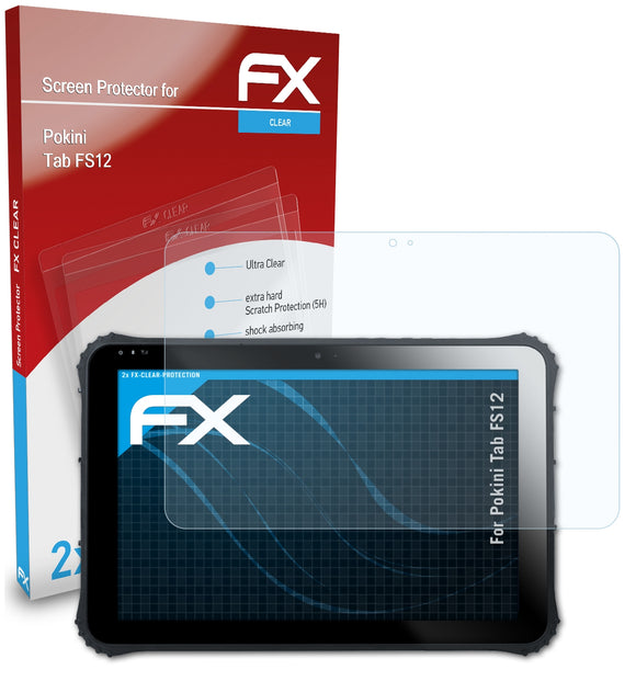 atFoliX FX-Clear Schutzfolie für Pokini Tab FS12