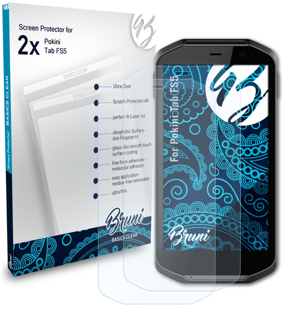 Bruni Basics-Clear Displayschutzfolie für Pokini Tab FS5