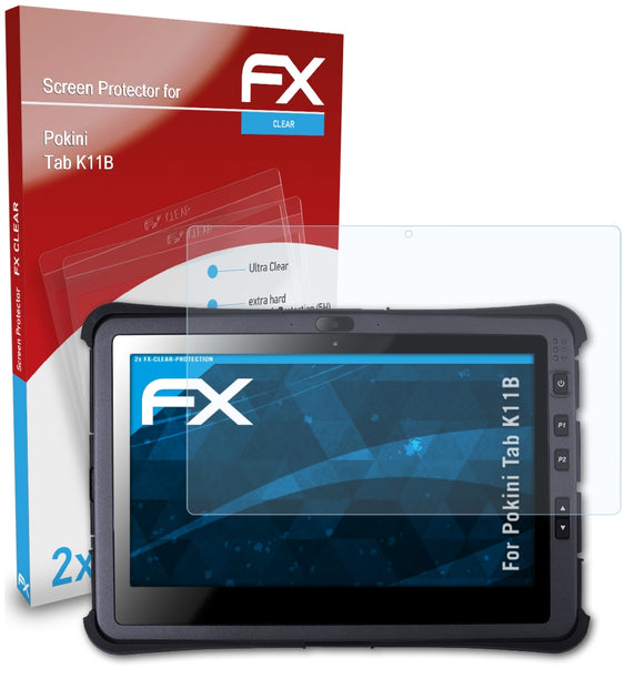 atFoliX FX-Clear Schutzfolie für Pokini Tab K11B