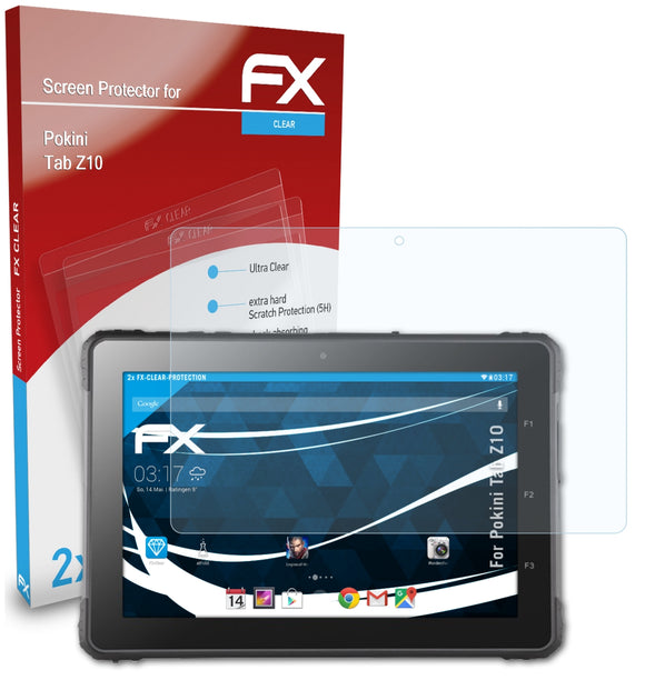 atFoliX FX-Clear Schutzfolie für Pokini Tab Z10