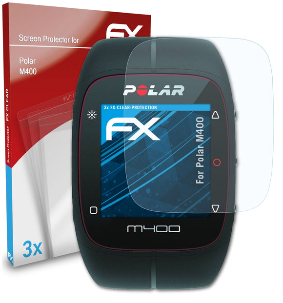 atFoliX FX-Clear Schutzfolie für Polar M400