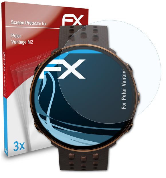 atFoliX FX-Clear Schutzfolie für Polar Vantage M2