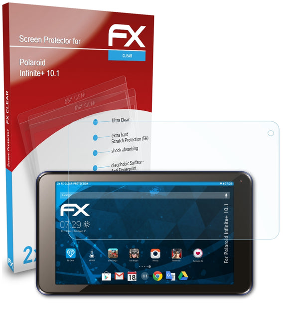 atFoliX FX-Clear Schutzfolie für Polaroid Infinite+ 10.1