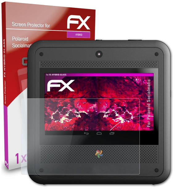 atFoliX FX-Hybrid-Glass Panzerglasfolie für Polaroid Socialmatic