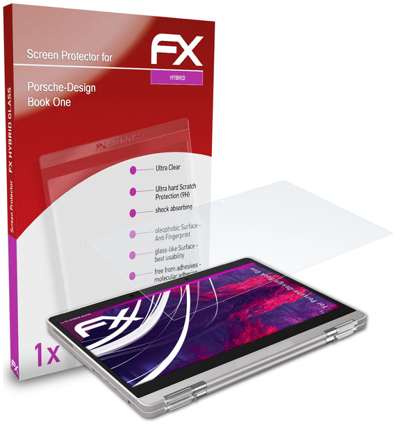 atFoliX FX-Hybrid-Glass Panzerglasfolie für Porsche-Design Book One