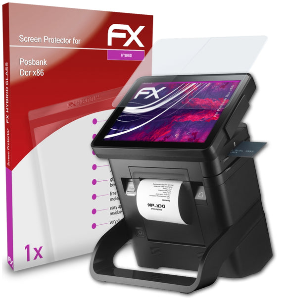 atFoliX FX-Hybrid-Glass Panzerglasfolie für Posbank Dcr x86