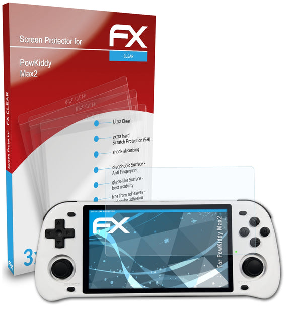 atFoliX FX-Clear Schutzfolie für PowKiddy Max2