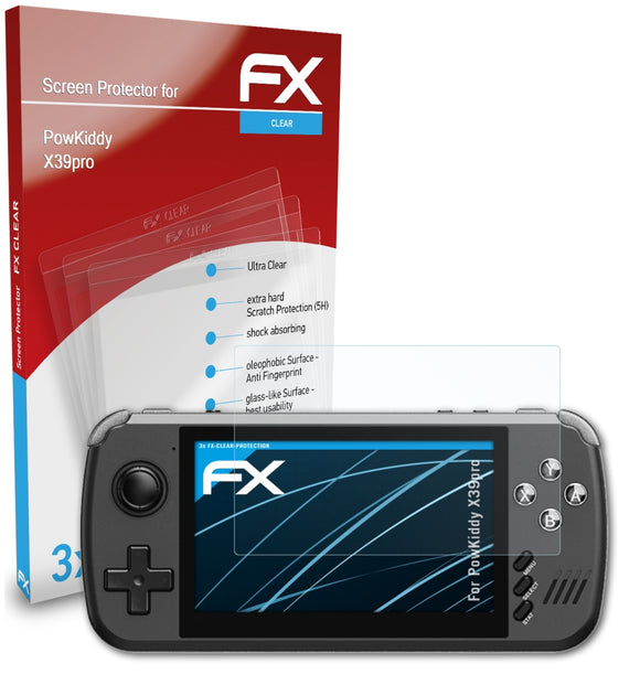 atFoliX FX-Clear Schutzfolie für PowKiddy X39pro