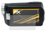 Panzerfolie atFoliX kompatibel mit Praktica DVC 14.1 HDMI, entspiegelnde und stoßdämpfende FX (3X)