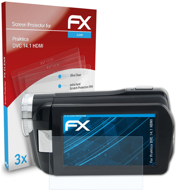 atFoliX FX-Clear Schutzfolie für Praktica DVC 14.1 HDMI