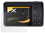 Panzerfolie atFoliX kompatibel mit Praktica Luxmedia Z212, entspiegelnde und stoßdämpfende FX (3X)