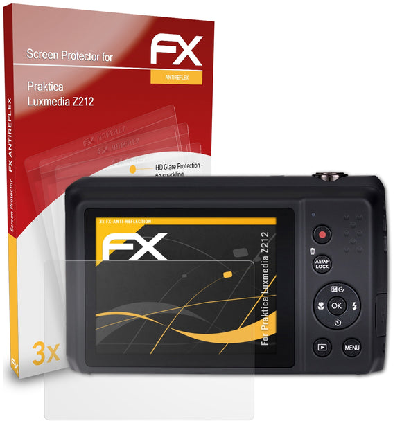 atFoliX FX-Antireflex Displayschutzfolie für Praktica Luxmedia Z212
