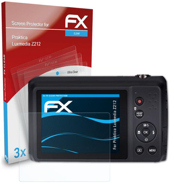 atFoliX FX-Clear Schutzfolie für Praktica Luxmedia Z212