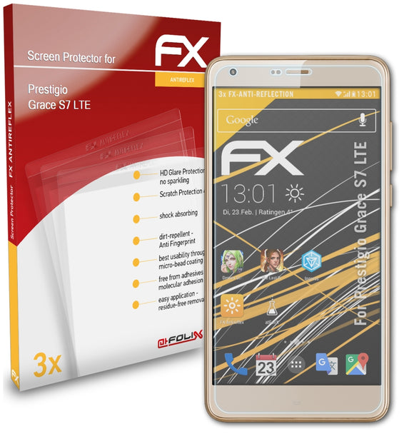 atFoliX FX-Antireflex Displayschutzfolie für Prestigio Grace S7 LTE