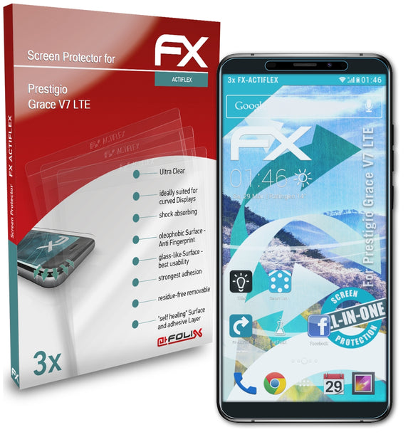 atFoliX FX-ActiFleX Displayschutzfolie für Prestigio Grace V7 LTE