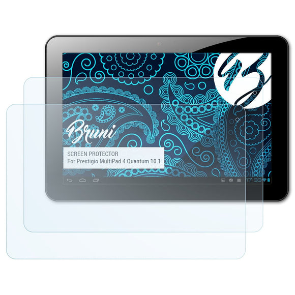 Bruni Basics-Clear Displayschutzfolie für Prestigio MultiPad 4 Quantum 10.1