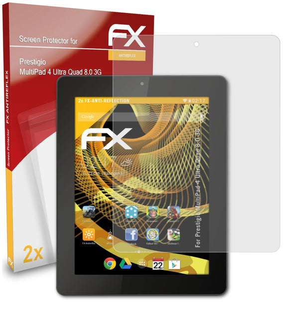 atFoliX FX-Antireflex Displayschutzfolie für Prestigio MultiPad 4 Ultra Quad 8.0 3G