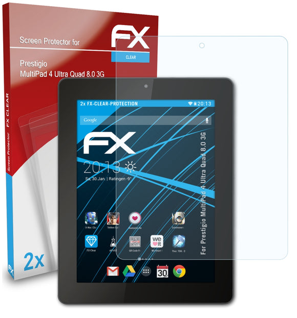 atFoliX FX-Clear Schutzfolie für Prestigio MultiPad 4 Ultra Quad 8.0 3G