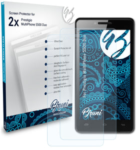 Bruni Basics-Clear Displayschutzfolie für Prestigio MultiPhone 5500 Duo