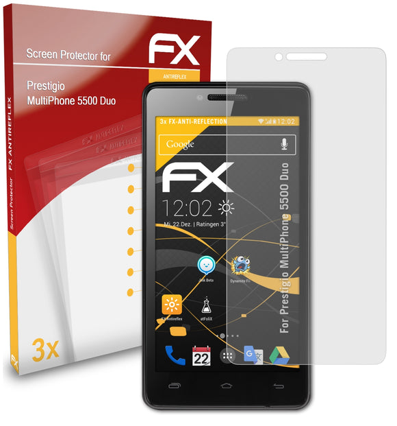 atFoliX FX-Antireflex Displayschutzfolie für Prestigio MultiPhone 5500 Duo
