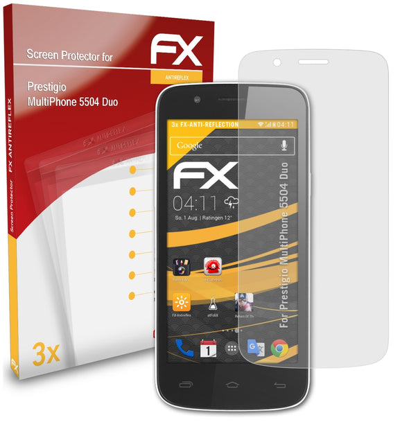 atFoliX FX-Antireflex Displayschutzfolie für Prestigio MultiPhone 5504 Duo