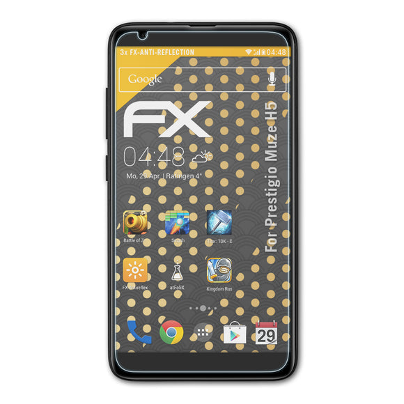 atFoliX FX-Antireflex Displayschutzfolie für Prestigio Muze H5
