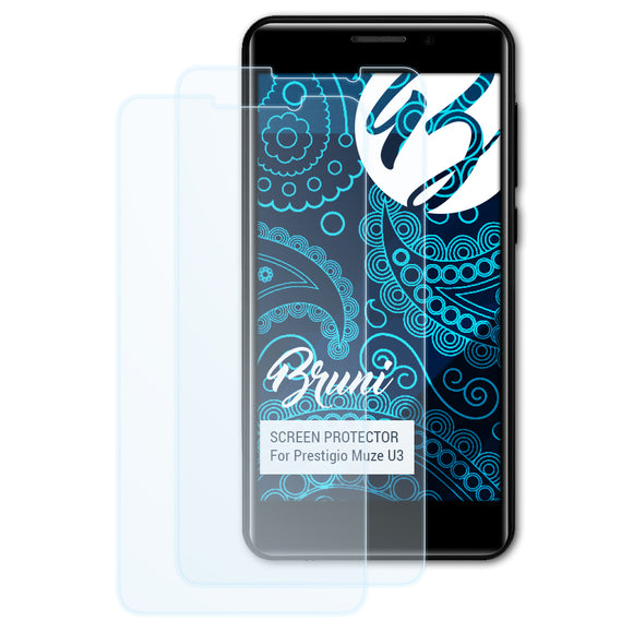 Bruni Basics-Clear Displayschutzfolie für Prestigio Muze U3